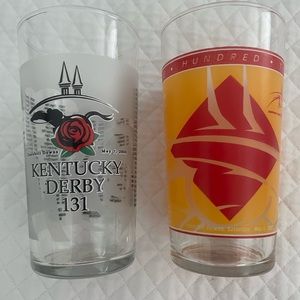 Pair of Official Kentucky Derby Commemorative Mint Julep Glasses